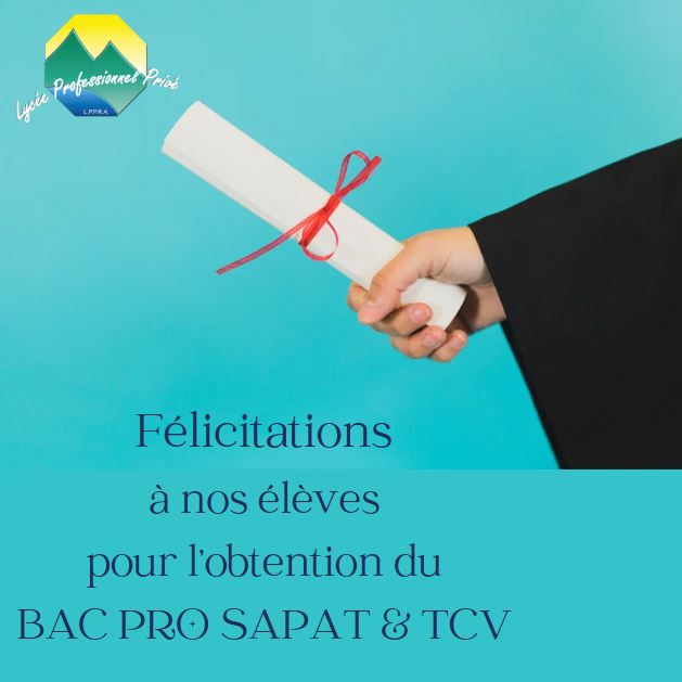 Félicitations à nos bacheliers !